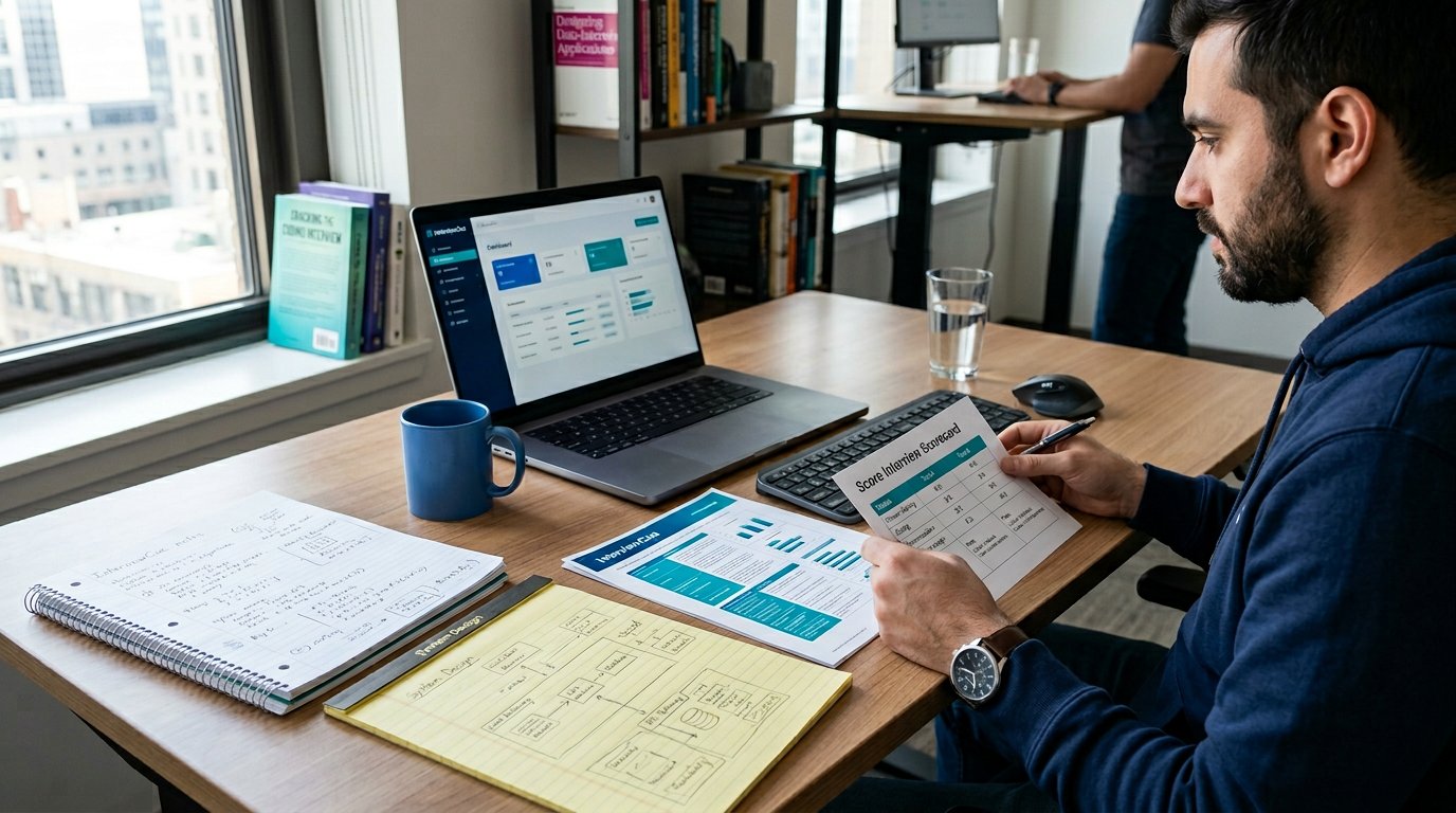 Technical candidate comparing AI mock interview practice tools