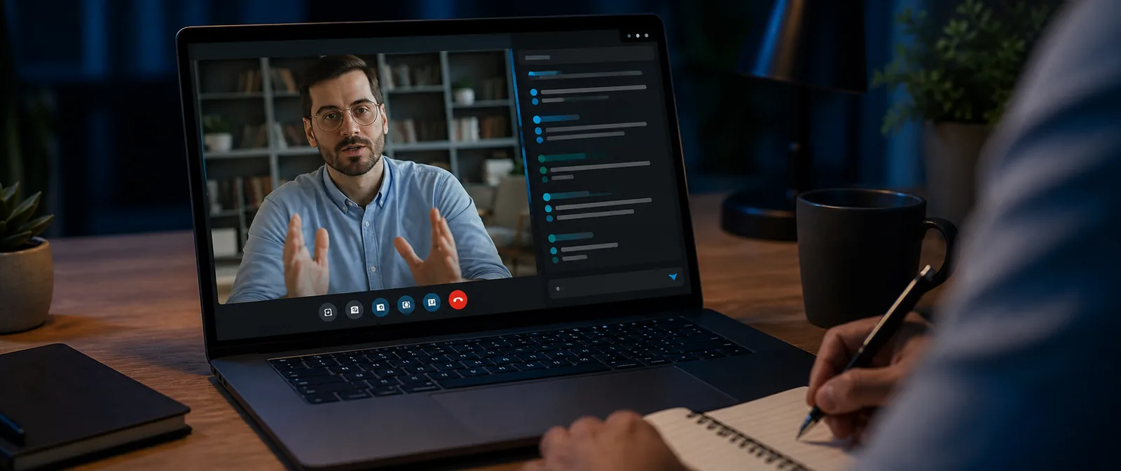 Live remote technical interview with private real-time AI answer guidance